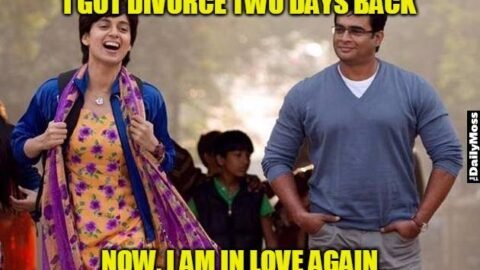 I got divorce two days back now, i am in love again meme