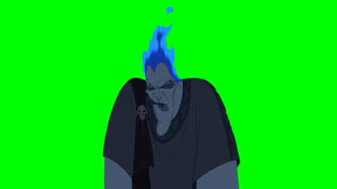 Hades getting angry free green screen meme