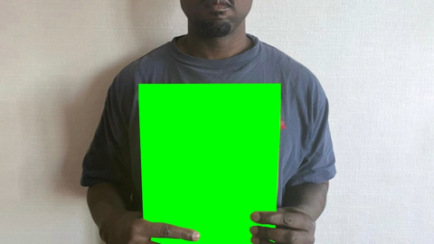 Holding Paper Notepad free green screen meme