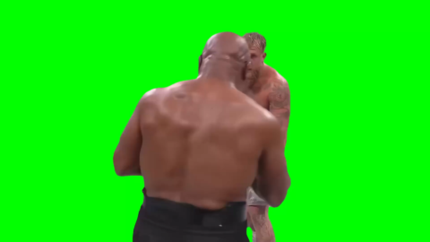 Jake Paul bows to Mike Tyson free green screen meme