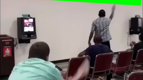 Man gets too excited watching free green screen meme