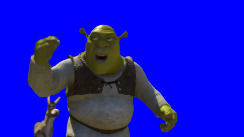 Shrek saying OH YEAH AH AH free green screen meme