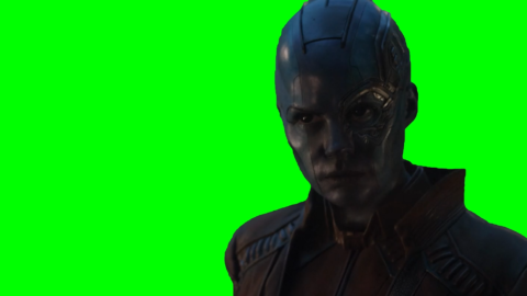 Thanos saying Wait to Nebula free green screen meme