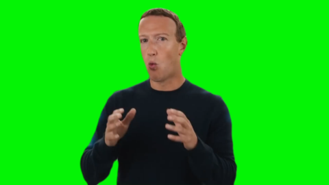 Mark Zuckerberg Exercising meme green screen meme