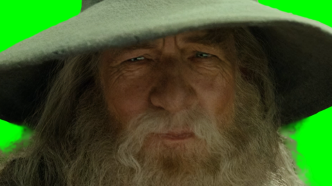 Gandalf and Frodo Laughing free green screen meme