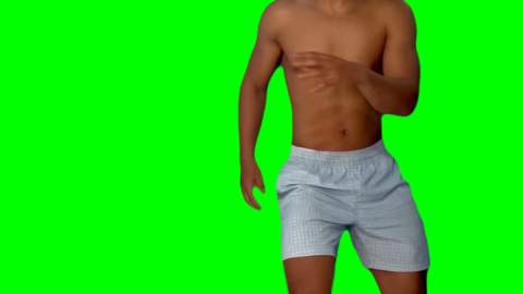 Guy Dancing while a Dog is Biting his Leg free green screen meme Template of a guy dancing while a dog is biting his leg