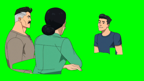 Omni-Man saying Are You Sure? free green screen meme