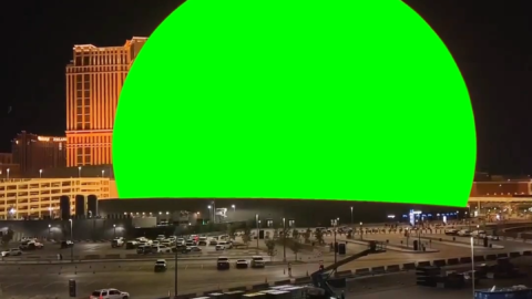 Las Vegas Sphere free green screen meme