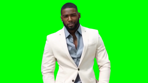 Black Man in swag free green screen meme