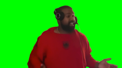 Kanye West saying free green screen meme