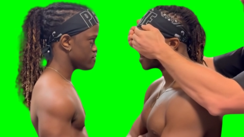 KSI meeting Mini KSI free green screen meme