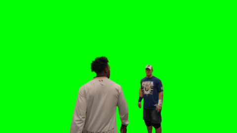 John Cena scaring IShowSpeed free green screen meme