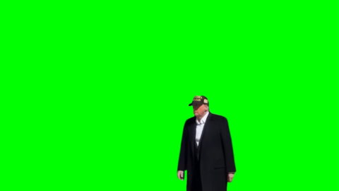 Donald Trump walking free green screen meme