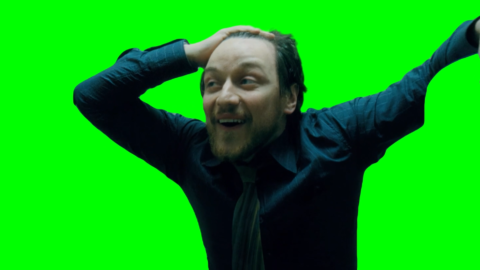 James McAvoy Laughing free green screen meme