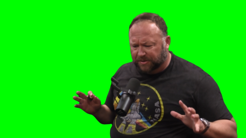 Alex Jones saying free green screen meme
