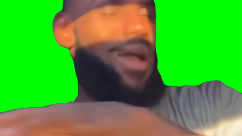 LeBron James saying free green screen meme