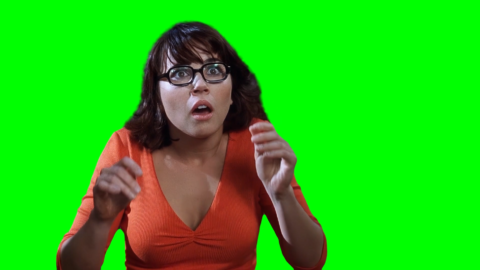 Velma Putting Her Glasses On free green screen meme
