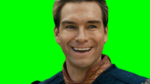 Homelander Nervous Laugh free green screen meme