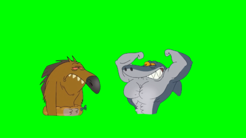 Zig and Sharko Muscle Competition free green screen meme