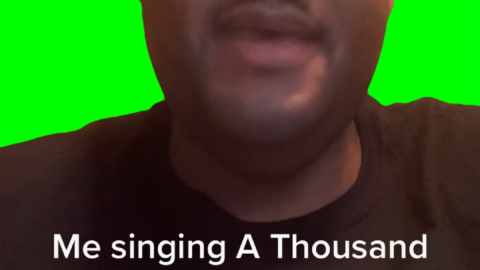Black Man singing free green screen meme