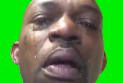 Black Guy Crying free green screen meme