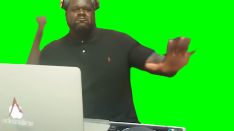 DJ Shaq free green screen meme