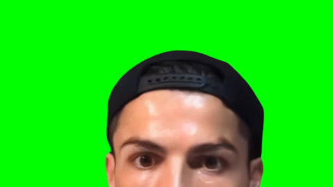 Ronaldo showing around free green screen meme