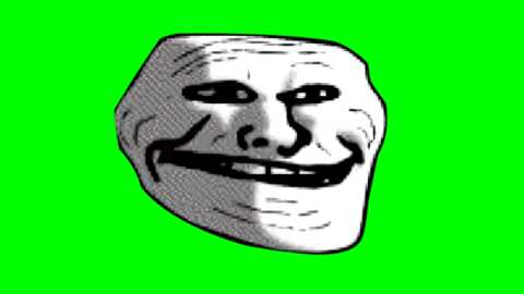 Troll Face Happy to Sad free green screen meme