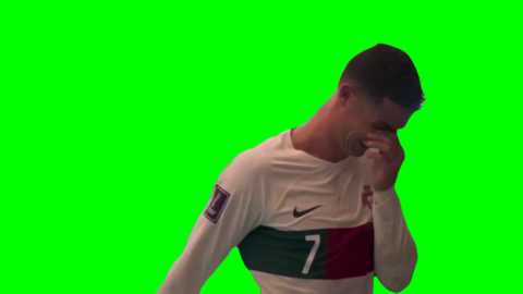Cristiano Ronaldo Crying free green screen meme