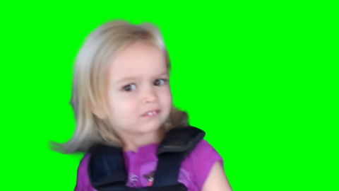 Little girl free green screen meme