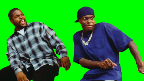saying "DAMN!" free green screen meme
