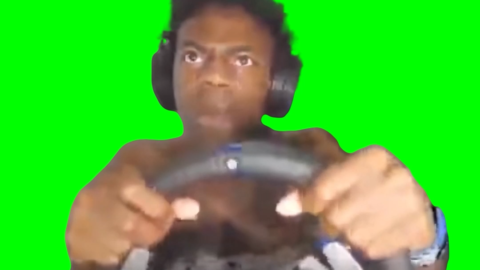 IShowSpeed driving free green screen meme