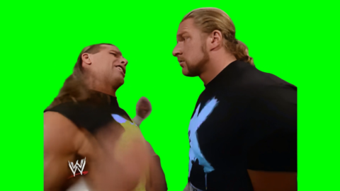 Shawn Michaels kicks Stan free green screen meme