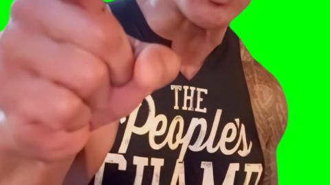 The Rock saying free green screen meme