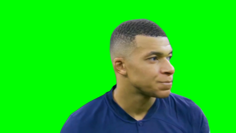 Mbappe Sad Face free green screen meme