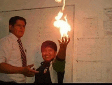 hand on fire meme
